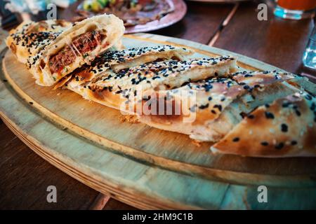 Portion de la nourriture de restaurant de l'Iran. Banque D'Images