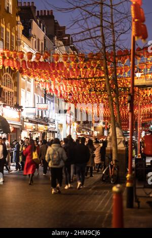 Londres autour de Chinatown Gerrard Street Banque D'Images