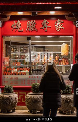 Londres autour de Chinatown Gerrard Street Banque D'Images