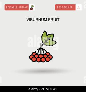 Viburnum fruit simple vecteur icône. Illustration de Vecteur