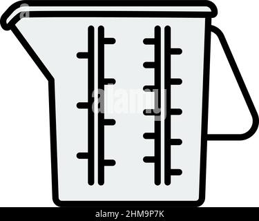 Icône mesurer la vitre. Contour gras modifiable avec Color Fill Design. Illustration vectorielle. Illustration de Vecteur