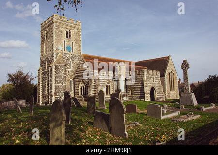 Église Sainte-Hélène à Cliffe, Kent, Angleterre Banque D'Images