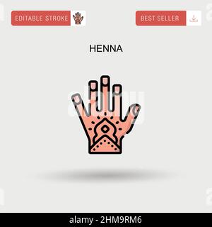 Icône de vecteur simple henné. Illustration de Vecteur