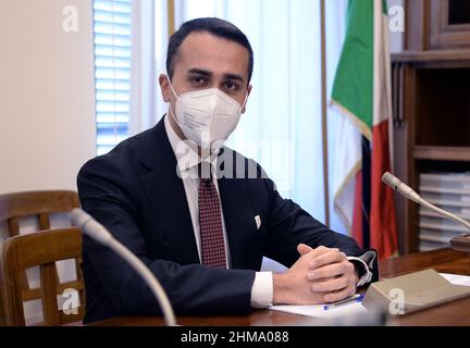 Rome, Italie. 08th févr. 2022. Rome 08/02/2022 Chambre des députés - Palazzo San Macuto. Le ministre des Affaires étrangères Luigi Di Maio lors d'une audience à Copasir sur la photo: Luigi Di Maio crédit: Agence de photo indépendante/Alamy Live News Banque D'Images