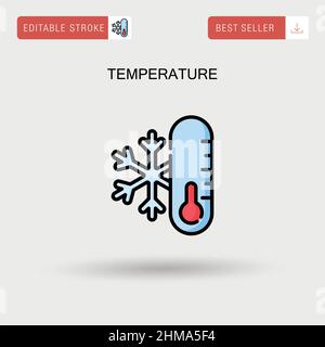 Icône de vecteur simple de température. Illustration de Vecteur