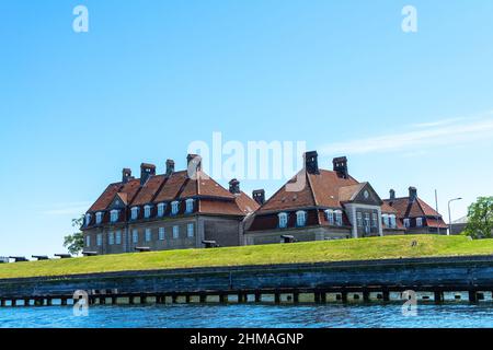 Station navale Holmen, Royal Danish Navy, Copenhague, Danemark. Banque D'Images