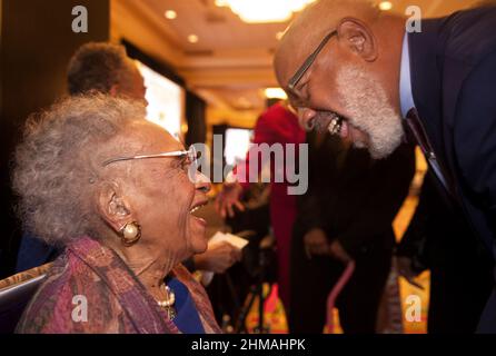 L'avocat des droits civils Frankie Muse Freeman fête son anniversaire de naissance en 100th Banque D'Images