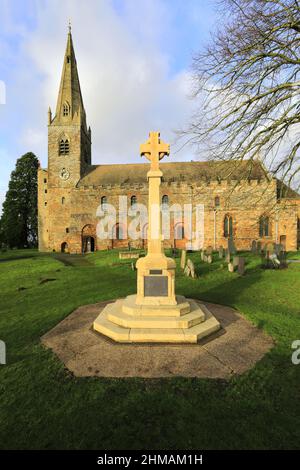 All Saints Church, village de Brixworth, comté de Northamptonshire, Angleterre, Royaume-Uni Banque D'Images