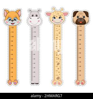 Ensemble vectoriel pour enfants, signets avec mignon. Illustration de Vecteur