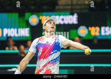 ROTTERDAM, PAYS-BAS - FÉVRIER 8 : Aslan Caratsev de Russie pendant 49th ABN AMRO World tennis Tournement 2022 à Ahoy le 8 février 2022 à Rotterdam, pays-Bas (photo de Henk Seppen/Orange Pictures) Banque D'Images