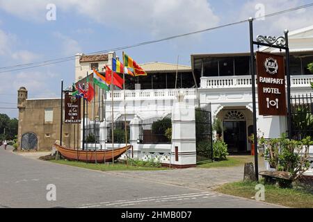 Rampart Street à Galle fort au Sri Lanka Banque D'Images