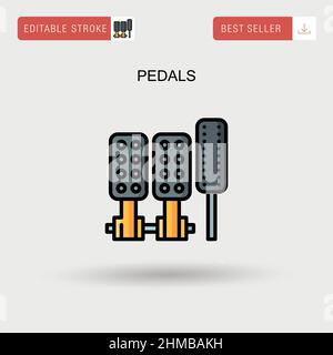 Pédales icône de vecteur simple. Illustration de Vecteur