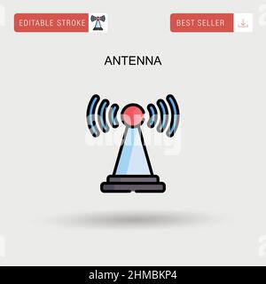 Icône de vecteur simple d'antenne. Illustration de Vecteur