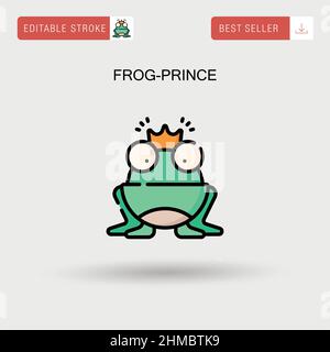 Icône de vecteur simple FROG-prince. Illustration de Vecteur