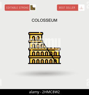 Icône de vecteur simple Colosseum. Illustration de Vecteur