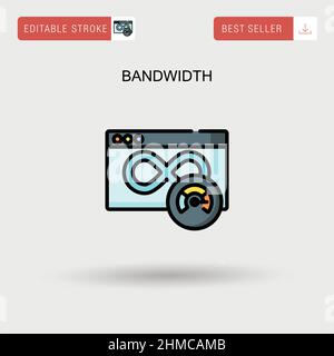 Icône de vecteur simple de bande passante. Illustration de Vecteur
