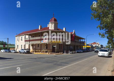 L'historique Railway Hotel à Peterborough en Australie-Méridionale Banque D'Images