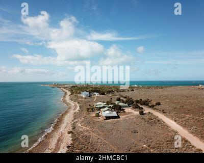 Holiday Shacks at point Lowly près de Whyalla Spencer Gulf Eyre Peninsula Australie méridionale Banque D'Images