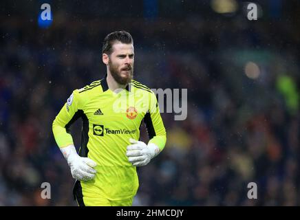 8th février 2022 ; Turf Moor, Burnley, Lancashire, Angleterre ; Premier League football, Burnley contre Manchester United ; gardien de but de Manchester United David de Gea Banque D'Images