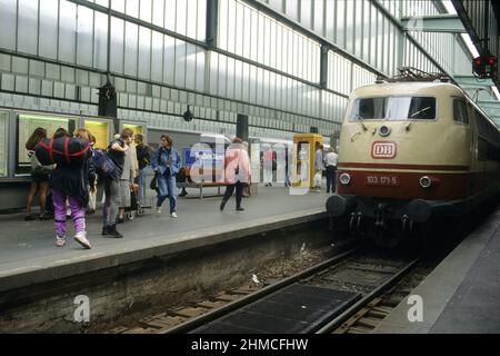 Allemagne Stuttgart raiway station centre-ville Banque D'Images