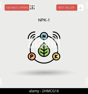 NPK-1 icône de vecteur simple. Illustration de Vecteur