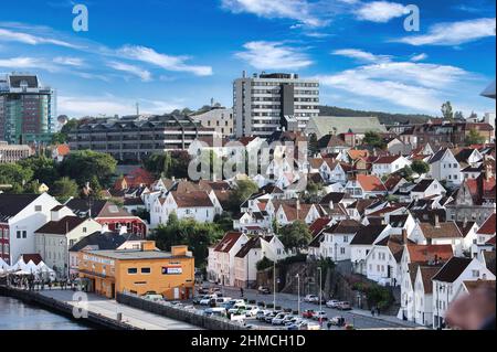 Stavanger ville norvégienne avec des paysages à couper le souffle de magnifiques fjords, des montagnes et de longues plages blanches. Banque D'Images