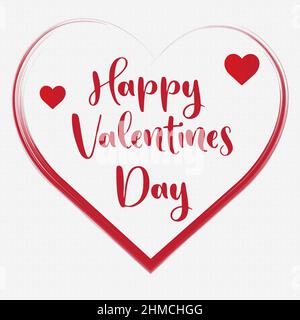 joyeux saint valentin voeux calligraphie Illustration de Vecteur