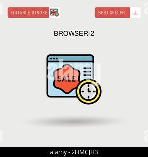 Icône de vecteur simple Browser-2. Illustration de Vecteur