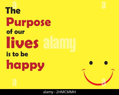 le but de notre live pour être heureux citation vecteur Illustration de Vecteur