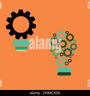 Icône vectorielle abstraite sur l'orange, Illustration isolée pour la conception graphique et web. Symbole plat simple. Illustration de Vecteur