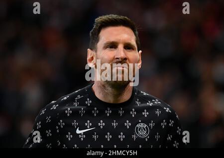 Lille- PSG Lionel Messi pendant le match entre le LOSC et Paris Saint Germain au Stade Pierre Mauroy pour la 23rd journée de la Ligue 1 Uber Eats champion Banque D'Images