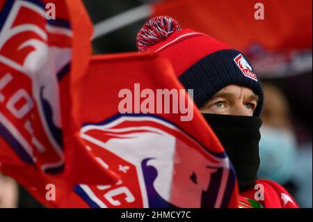 Lille- PSG fin de Jauges dans les stades, lié à l'épidémie Covid-19 pendant le match entre le LOSC et Paris Saint Germain au Stade Pierre Banque D'Images