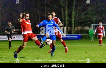 Warrington Rylands a accueilli le Colne FC pour un match de soirée dans la Northern Premier League West Banque D'Images