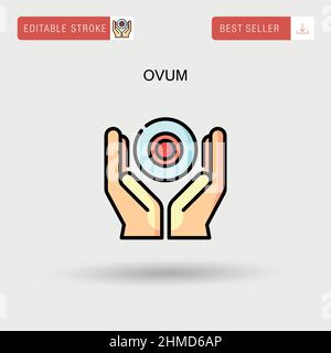 Icône vecteur simple Ovum. Illustration de Vecteur