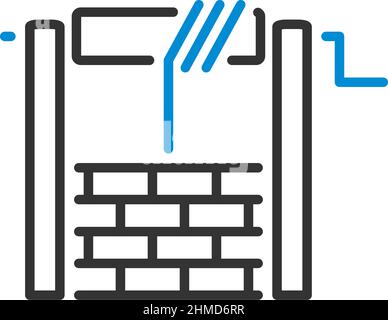 Icône de puits. Contour gras modifiable avec Color Fill Design. Illustration vectorielle. Illustration de Vecteur