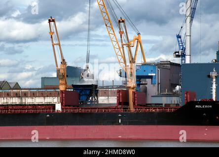 Londres, Royaume-Uni - septembre 17th 2021 : raffinerie Tate & Lyle Sugars Thames Banque D'Images