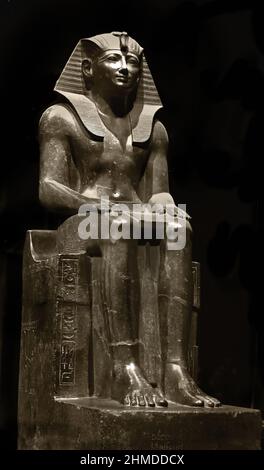 Tuthmosis II - Thutmose II, granodorite, Nouveau Royaume, 18th dynastie, (1479-1425 av. J.-C.), Karnak, Temple d'Amun (Museo Egizio di Torino Italie) Banque D'Images