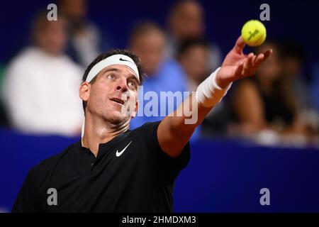 Juan Martin Del Potro vu en action lors d'un match de tennis Argentine Open au stade Guillermo Vilas. Federico Delbonis remporte le 6-1/6-3 (photo de Manuel Cortina / SOPA Images/Sipa USA) Banque D'Images
