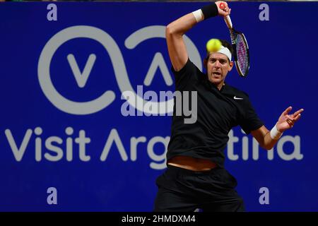 Juan Martin Del Potro vu en action lors d'un match de tennis Argentine Open au stade Guillermo Vilas. Federico Delbonis remporte le 6-1/6-3 (photo de Manuel Cortina / SOPA Images/Sipa USA) Banque D'Images