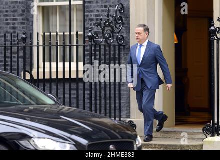 Nigel Adams MP (con: Selby et Ainsty) Ministre d'État (Ministre sans portefeuille) départ 10 Downing Street, 25th janvier 2022 Banque D'Images