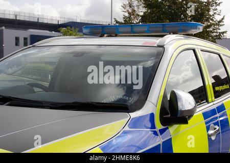 Véhicule 4x4 de police britannique Banque D'Images