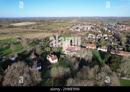 Hôpital Benenden Cranbrook Kent Royaume-Uni vue aérienne de drone Banque D'Images