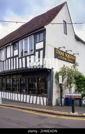 Thai Square & Tudor Tavern Restaurant St. Albans Hertfordshire Banque D'Images