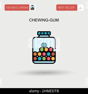 Icône de vecteur simple de chewing-gum. Illustration de Vecteur