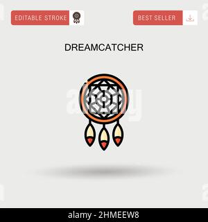 Icône de vecteur simple Dreamcatcher. Illustration de Vecteur