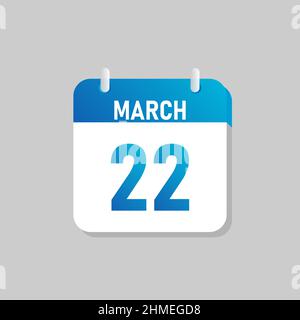 Icône de calendrier blanc de marche dans un style Flat Design. Illustration de vecteur isolé facile à éditer. Illustration de Vecteur