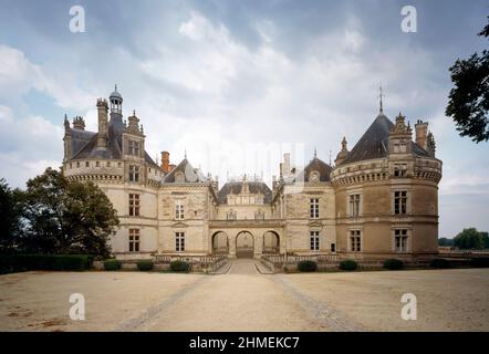 Le Lude, Schloß, Blick von Westen dans den Hof Banque D'Images