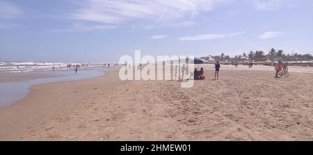 Plage, Orla do Atalaia, Aracaju, Sergipe, Brésil Banque D'Images