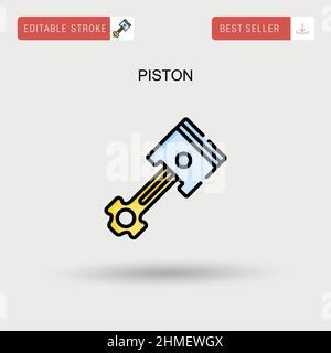 Icône de vecteur simple piston. Illustration de Vecteur