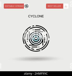 Icône de vecteur simple Cyclone. Illustration de Vecteur